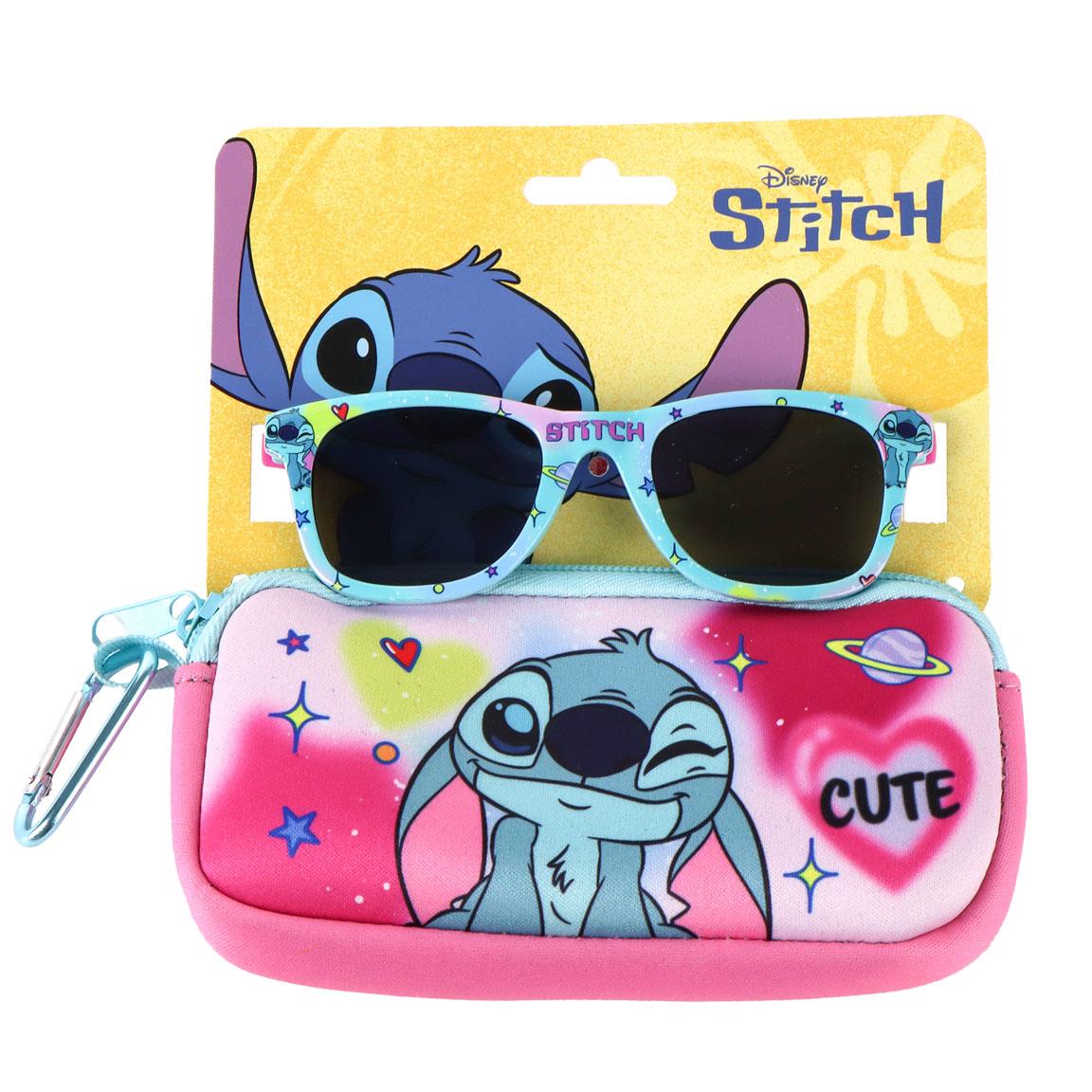Stitch- Conjunto de Óculos de Sol + Bolsa